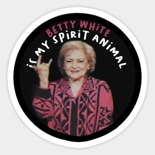 Betty White Sticker